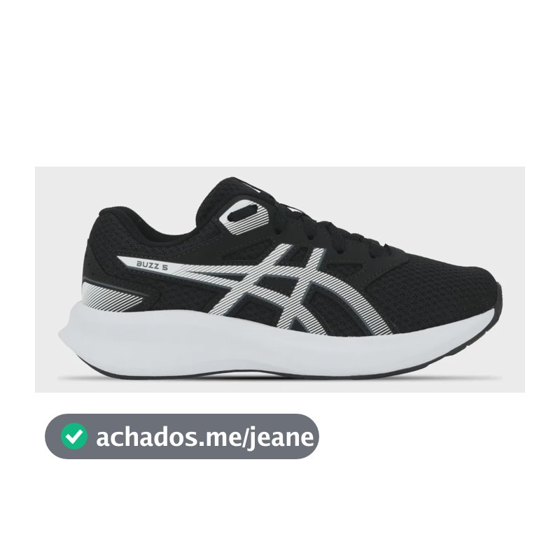 Tênis Infantil Buzz 5 Gs Preto Asics Preto Liso 35 Br