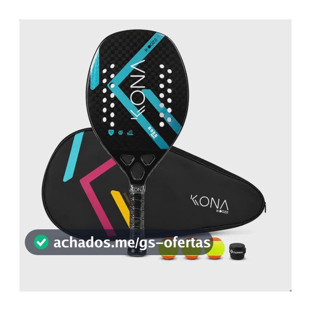 Raquete Beach Tenis Kona K-doze Blue C/ Capa, Selo + Brindes