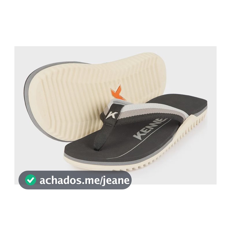 Sandália Kenner Unissex Nk6 Pro Branco/preto/cinza Liso 42