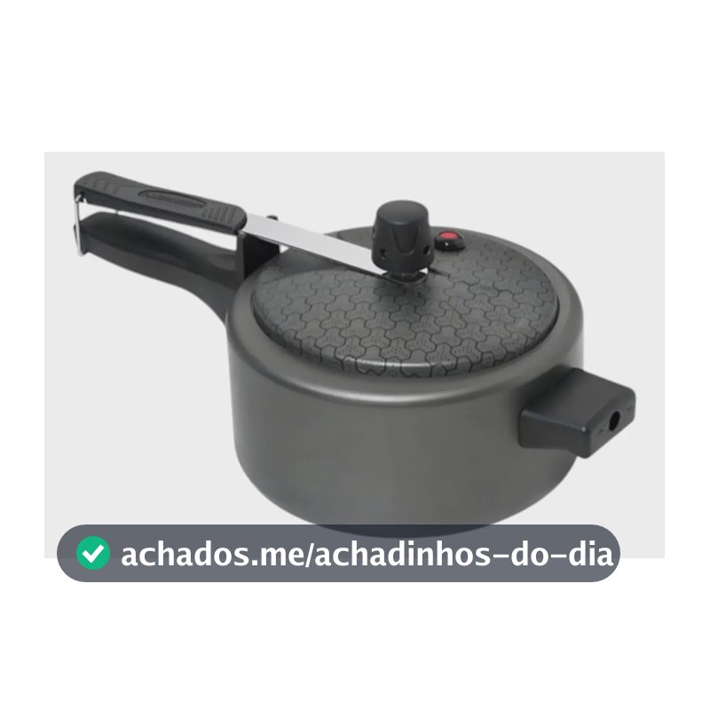 Panela De Pressão Pequena  2 Litros Antiaderente Inmetro Grafite