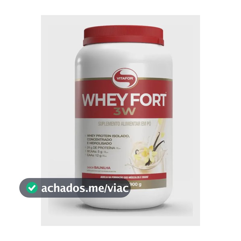 Suplemento Alimentar Whey Fort 3w Cookies 900g Vitafor