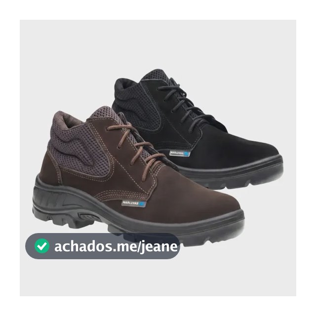 Bota Botina De Seguranca Marluvas Coturno Nobuck Bico Epi Ca