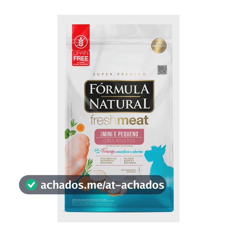 Fórmula Natural Fresh Meat Cães Adultos Mini E Pequeno 2,5kg