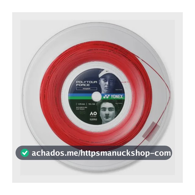Corda Yonex Poly Tour Force Vermelha Set Individual Do Rolo 12 metros Vermelho 1.25 Mm