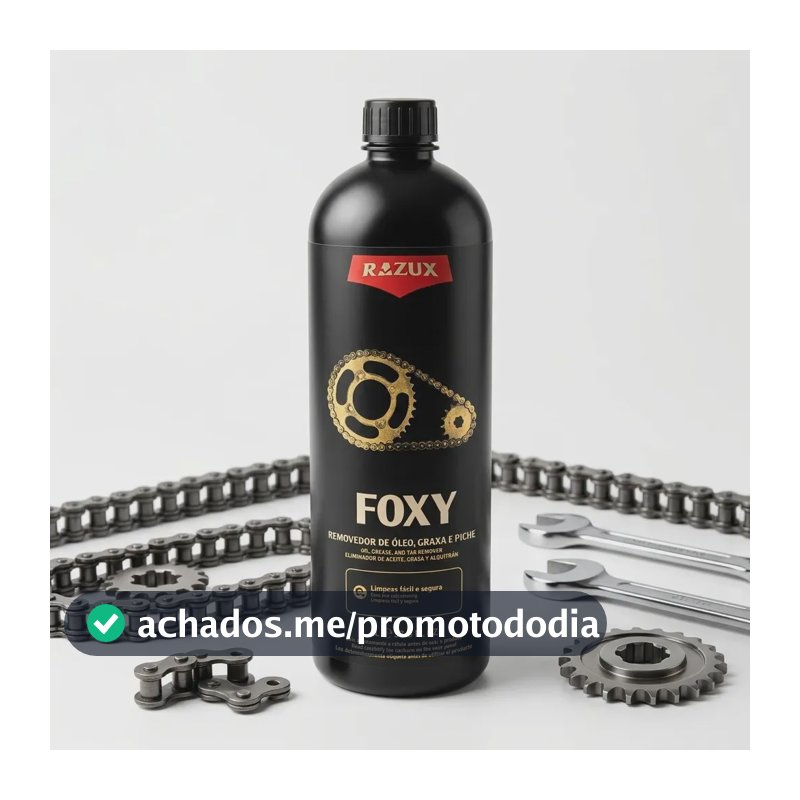 Razux Foxy Removedor de Oleo Graxa e Piche para Moto pratico