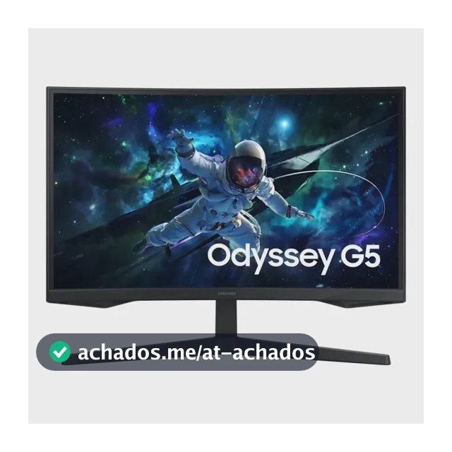Monitor Gamer Samsung Odyssey G5, 27 , Qhd, 165hz Cor Preto