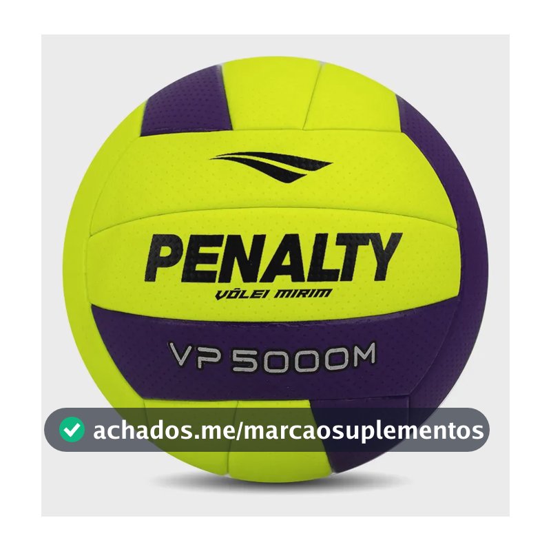 Bola de Vôlei Mirim Penalty VP 5000M X Infantil Oficial Laminado PU Construção Termotec Sem Costura para Treino Competição Infantil e Juvenil em Quadra Indoor