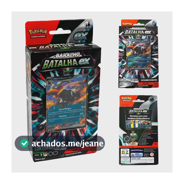 Baralho Batalha Ex 60 Cartas Pokemon Houndoom Idioma Português