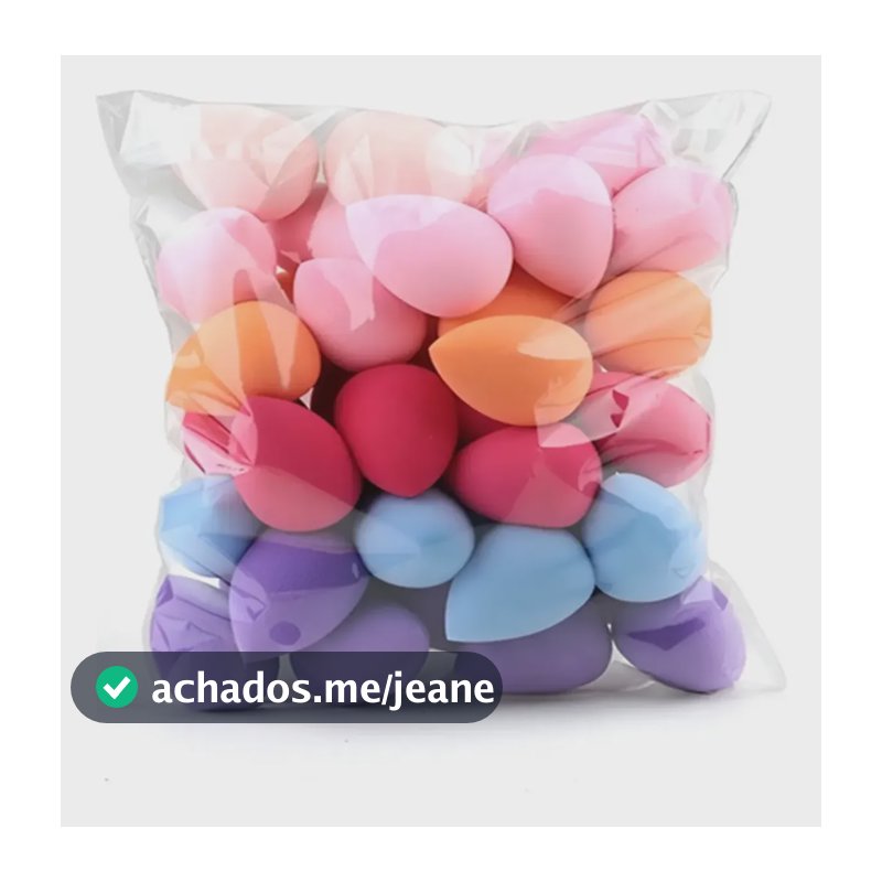 12 Unid Esponja Facial Para Base Madame Diva Rosa-chiclete Grande