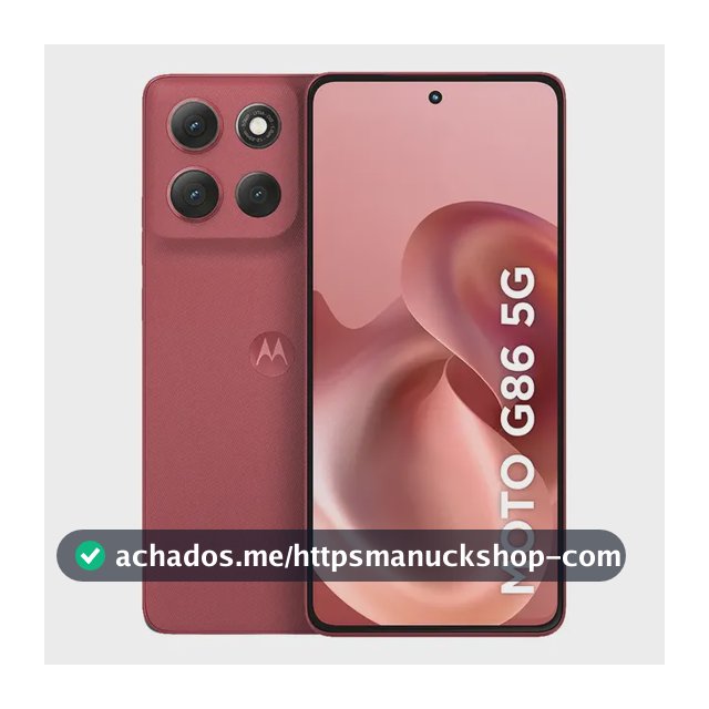 Smartphone Motorola Moto G86 5g - 256gb 8gb Ram+16gb Ram Boost, Tela 1.5k Poled, 50mp Sony Camera Ois Moto Ai, Videos Em 4k, Ip68 + Ip69 - Vermelho
