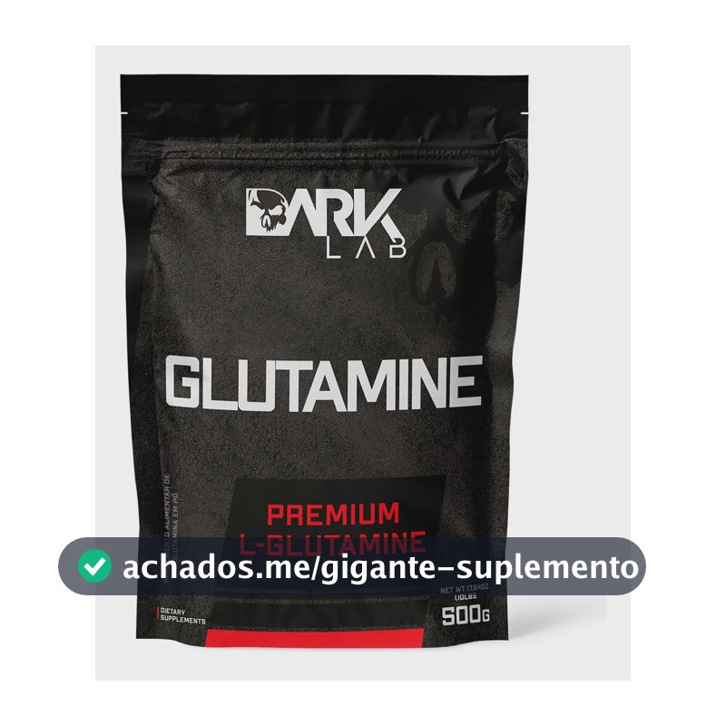 Glutamina L-glutamine 500g Refil Dark Lab Sabor Sem Sabor