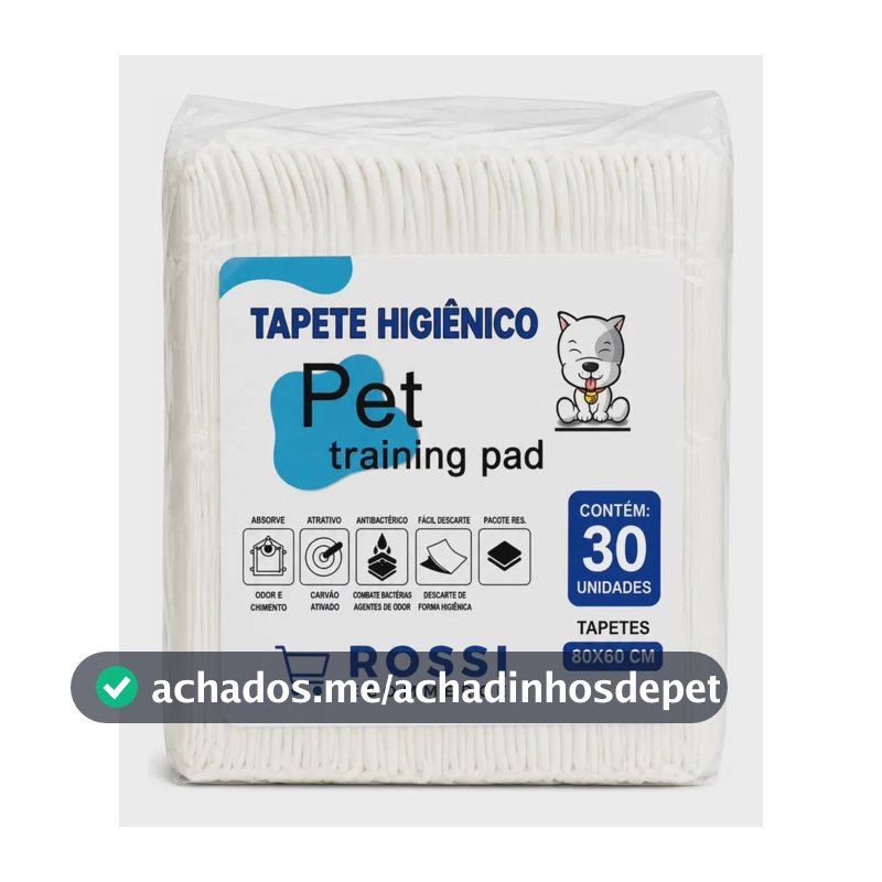 Tapete Higiênico Descartavel Pet 80x60 Cães Gato 30 Unid 30 Unidades