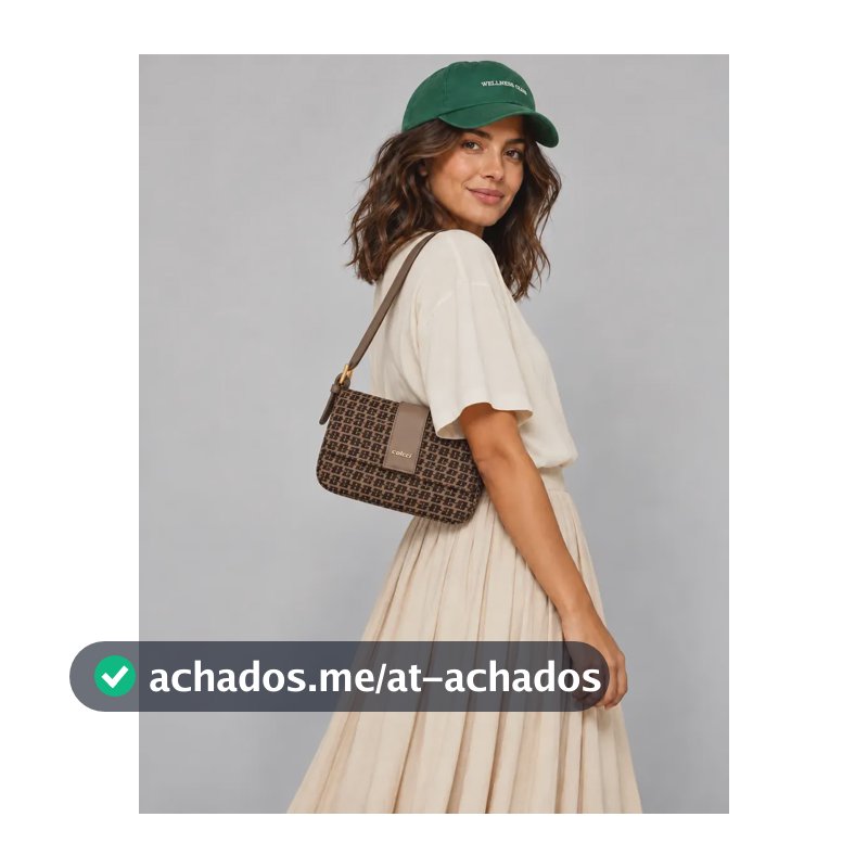 Bolsa Feminina Colcci Marrom De Ombro Com Alça Ajustável Caramelo | 18403 Pu Jacquard Dourado Marrom-claro