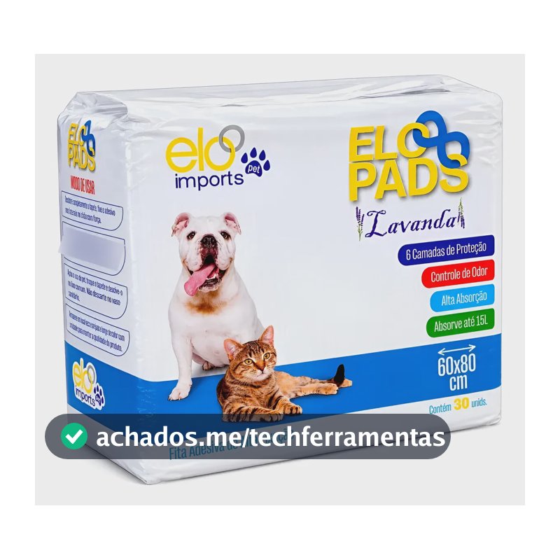 Tapete Higiênico Descartável Para Cachorro 80x60cm Lavanda