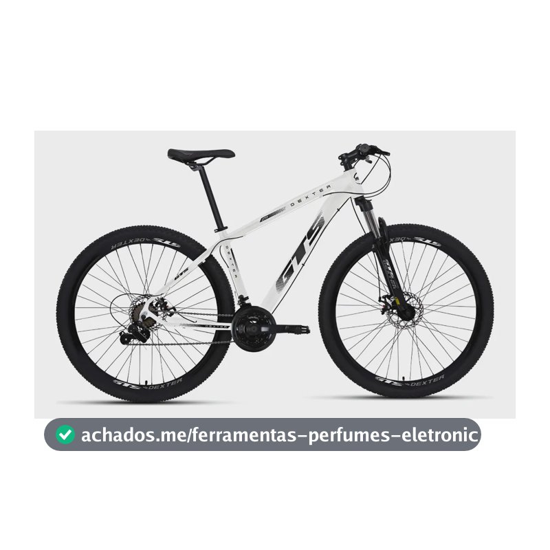 Bicicleta Aro 29 Gts Dexter 24 Marchas Freio A Disco Cor Branco Com Preto Tamanho Do Quadro 17