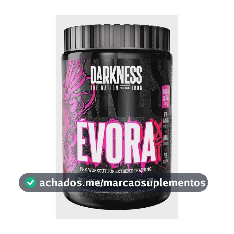 Suplemento em pó Darkness Pré Treino Évora sabor Bloody Berry x 300g