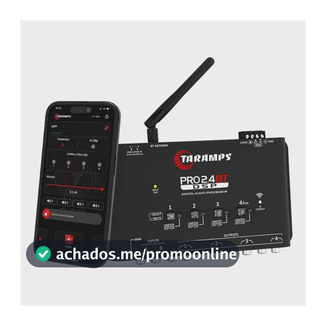 Crossover Taramps Pro 2.4 Bt Automotivo Com Bluetooth Para Configurar Pelo Celular 12v