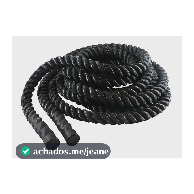 Corda Naval Preta 25 Mm Com 10mts Funcional decoração cross Ropeshop