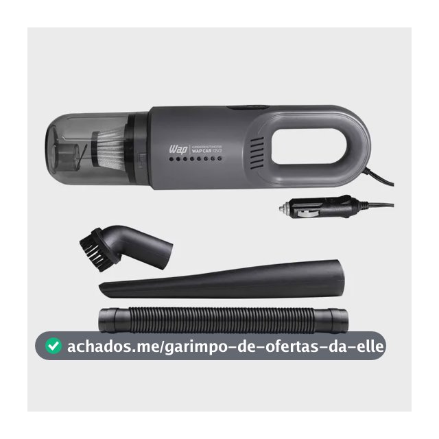 Aspirador Automotivo Portátil WAP CAR Filtro HEPA Cabo de 3,7m 180W 12V2