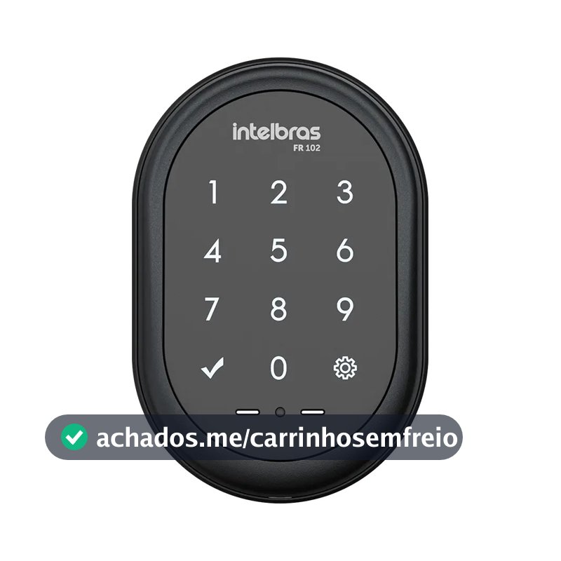 Fechadura Digital De Sobrepor Fr 102 Preto Intelbras