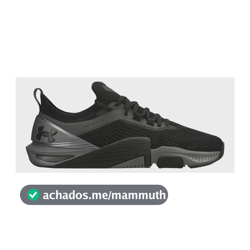 Tênis Academia Treino Unissex Tribase Cross 2se Under Armour Preto E Grafite Liso 36 Br