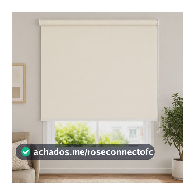 Cortina Rolô Blackout 1,60x1,60 Quarto Bege