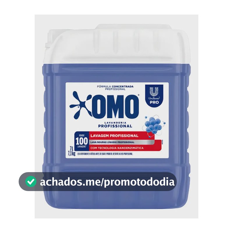Lava Roupas Líquido Omo Lavanderia Profissional Lavagem 7l
