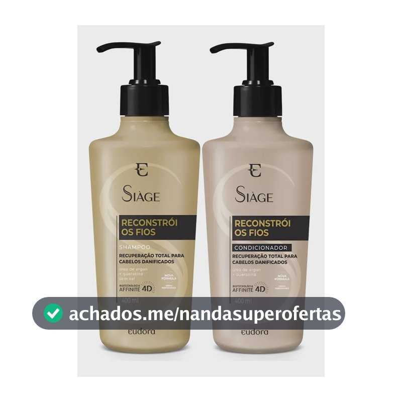 Combo Siàge Reconstrói Os Fios: Shampoo 400ml + Condicionado