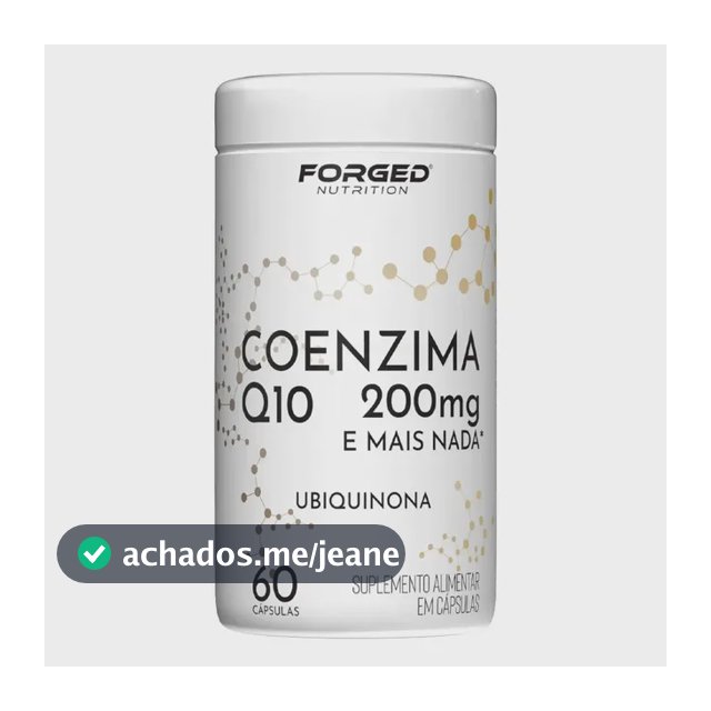 Coenzima Q10 200mg Pura Alta Concentração 60 Cápsulas - Forged Nutrition Sem Sabor
