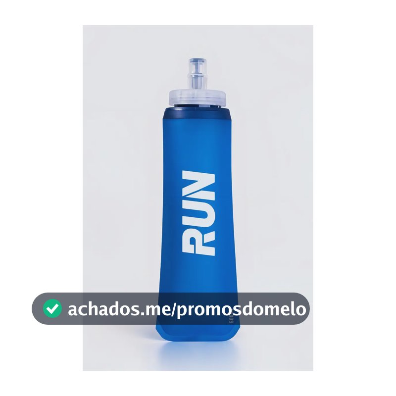 Garrafa Dobrável Corrida Sherpa RUN Soft Flask 500ml Azul BPA Free