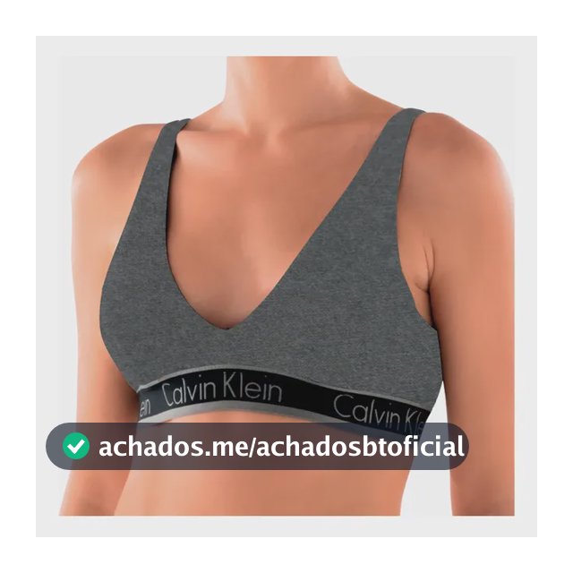 Top Calvin Klein Sem Bojo Decote Em V Sutiã Algodão Original