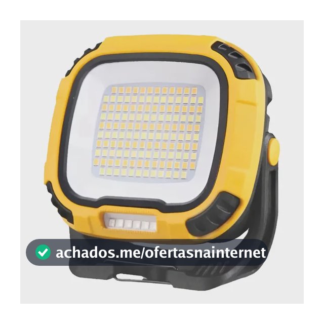 Luz De Trabalho Magnética Recarregável Portátil Para Acampam Cor Amarelo