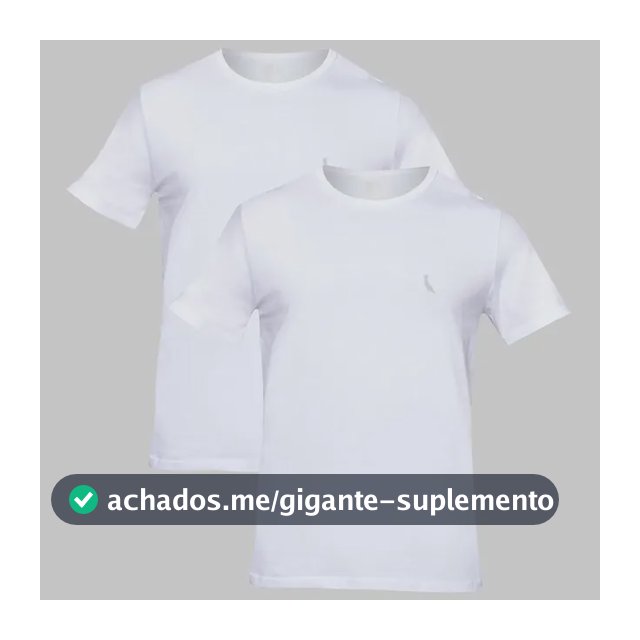 Kit Duas Camisetas Regular Essence Reserva Branco/branco Liso P
