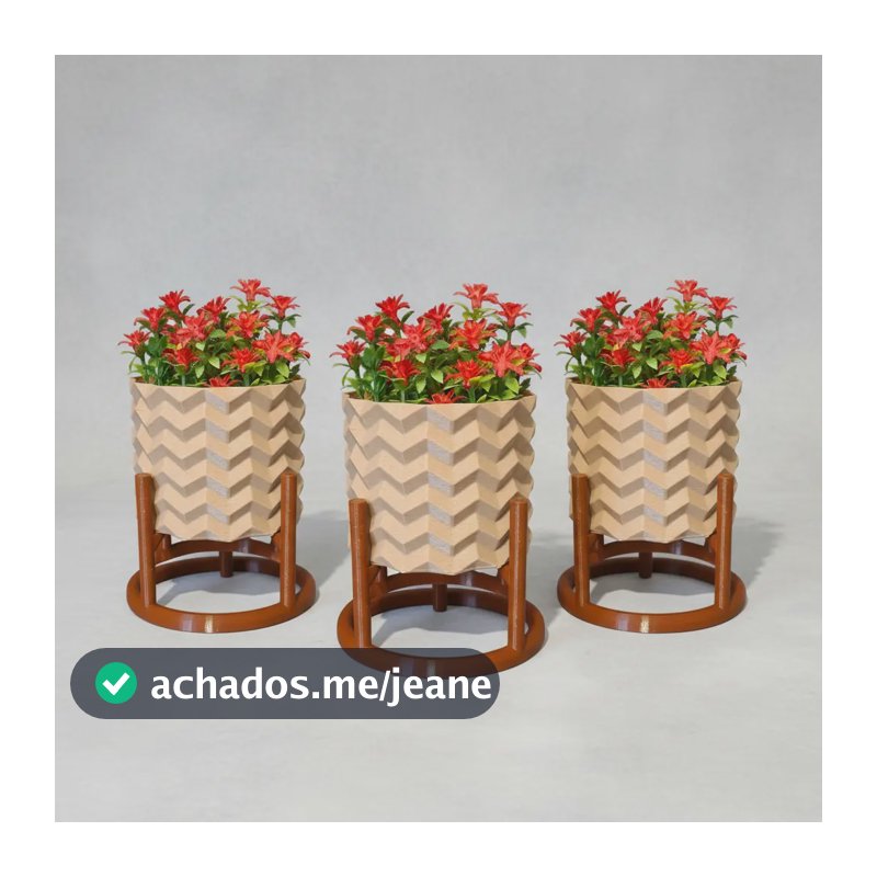 Kit 3 Vaso Decorativos Cachepõ Enfeite Decoração Casa Sala Areia Lisa