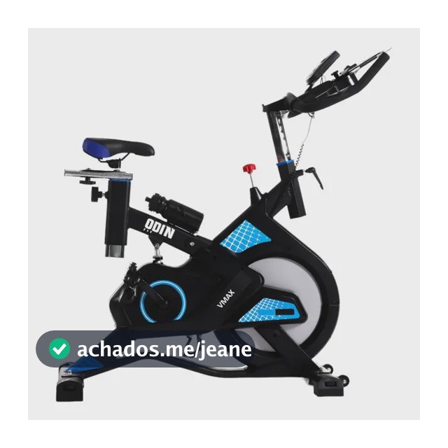 Bicicleta Ergométrica Spinning Mecanica 13kg Vmax Odin Fit Cor Preta e Azul