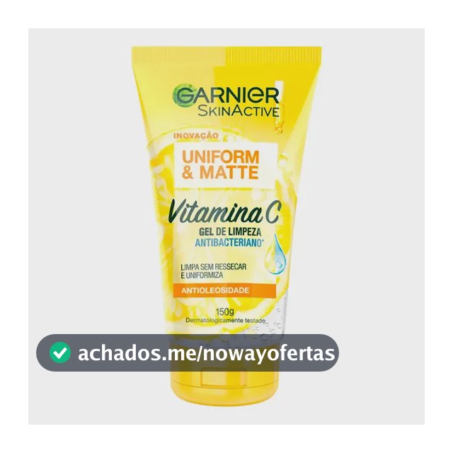 Gel de Limpeza Facial Hidratante Antimanchas com Vitamina C e Pantenol para Controle de Oleosidade Express Aclara Garnier 150ml