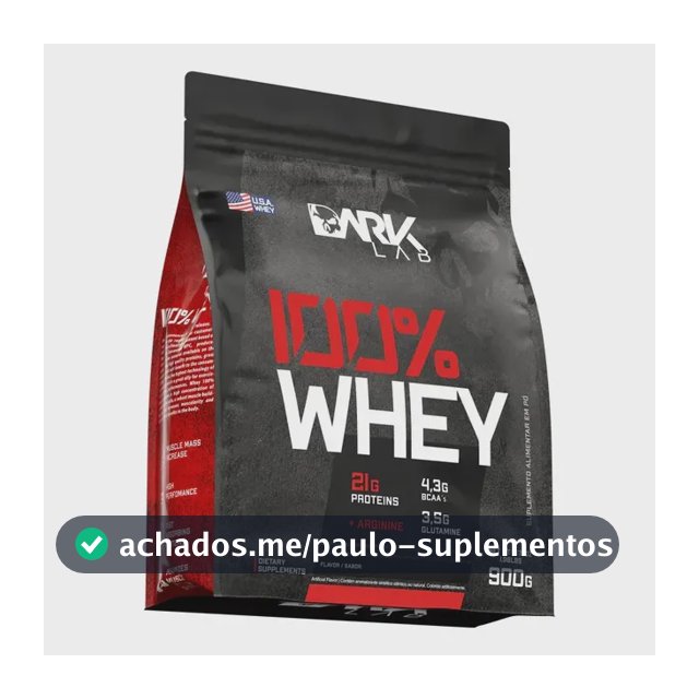 Whey Protein Concentrado 100% 900g Refil Dark Lab Sabor Gelatto Di Latte