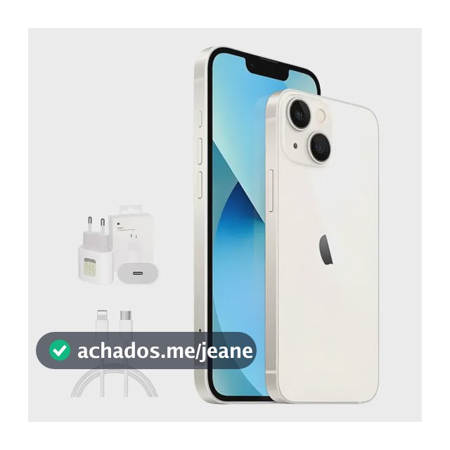 Apple iPhone 13 (128gb) Branco Novo + Acessórios