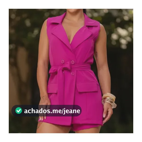 Macaquinho Curto Feminino Estilo Blazer Alfaiataria Premium