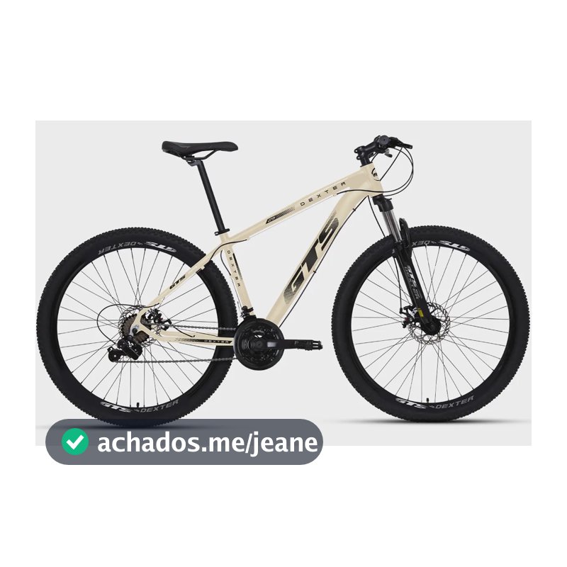 Bicicleta Aro 29 Gts Dexter 24v Cambio Shimano Freio A Disco Cor Bege Com Preto Tamanho Do Quadro 21