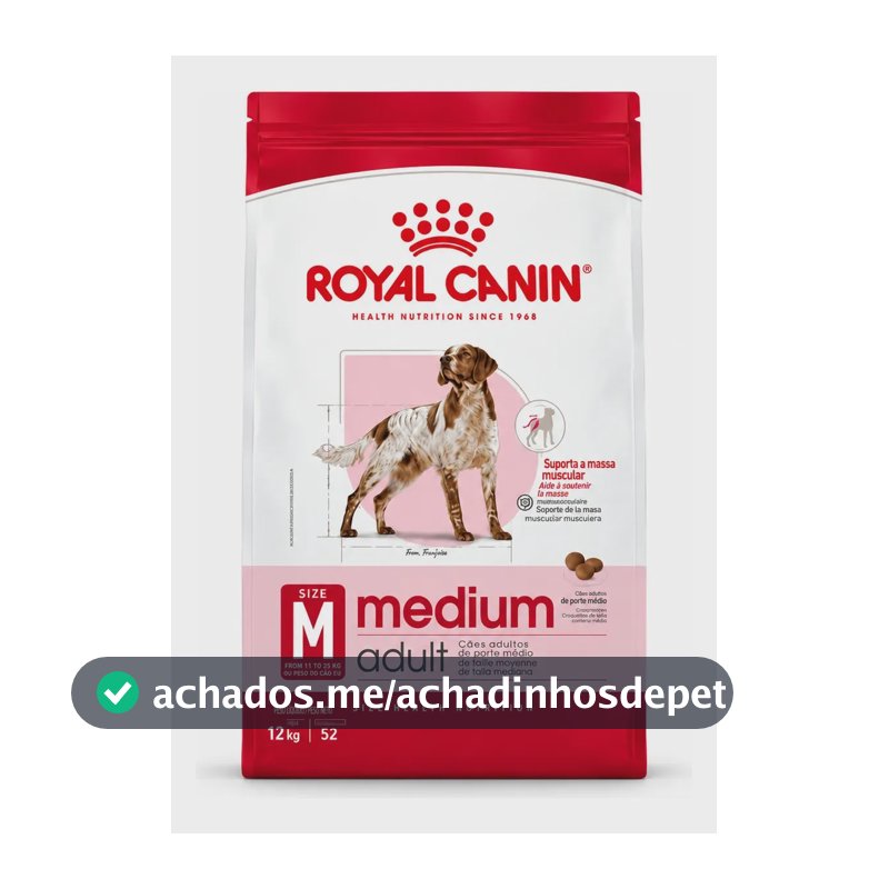 Ração Royal Canin Medium Adult Cães Adultos Médio 12kg
