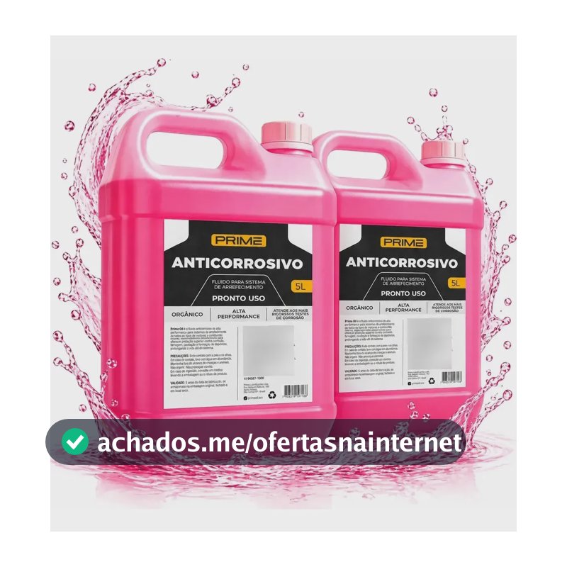 Kit 2 Fluído Rosa Pronto Uso Rosa 5l Arrefecimento 10l Anticorrosivo Aditivo Orgânico