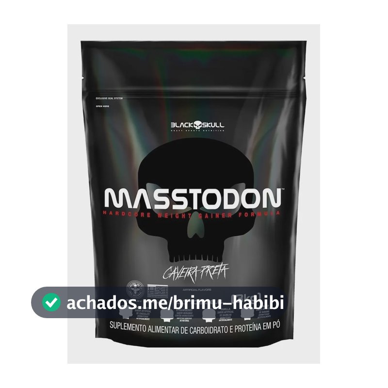 Hipercalórico Masstodon 3kg Black Skull Sabor Baunilha