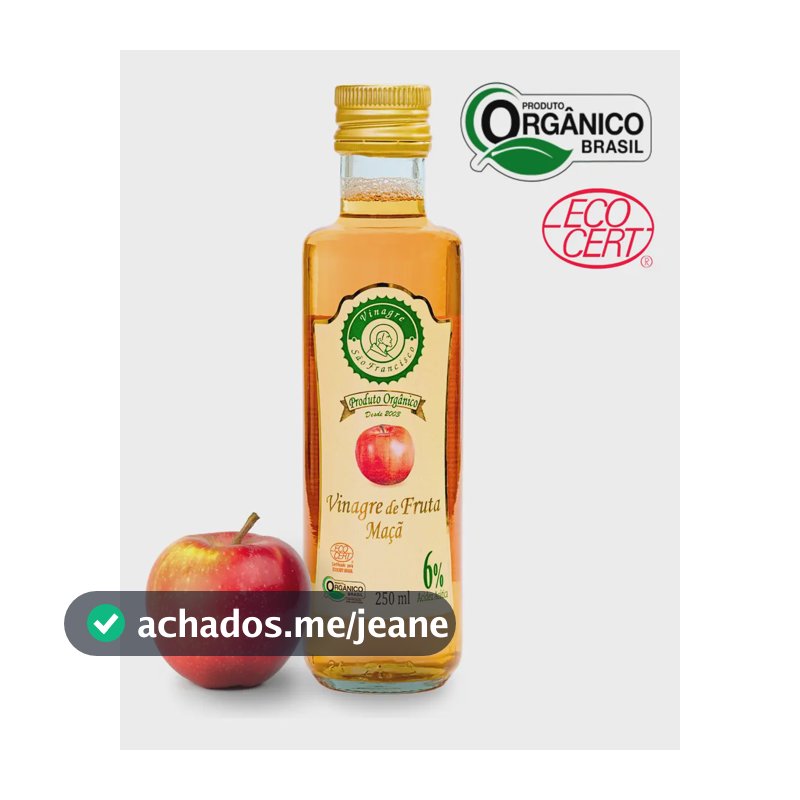 Vinagre De Maçã Orgânico 250ml São Francisco - 6% Acidez