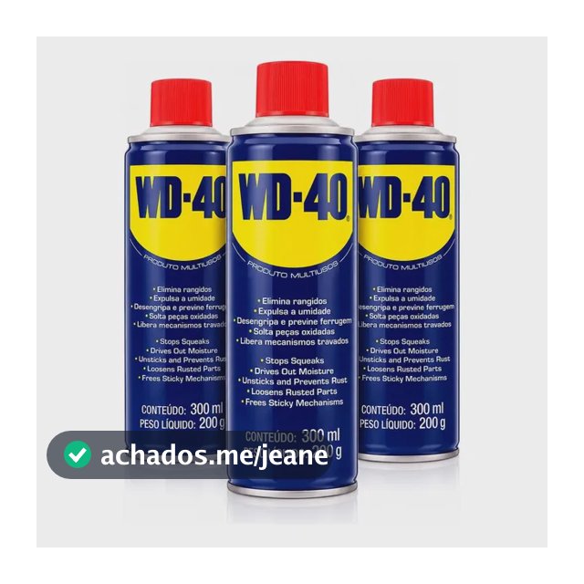 3 Und Wd40 Spray Produto Multiuso Lubrifica Desengripa 300ml