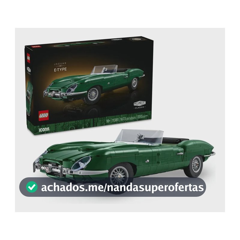 LEGO® Icons Jaguar E-Type; Carro Esportivo Clássico 11381