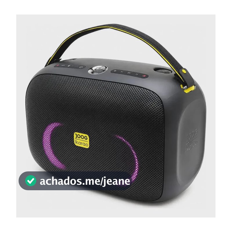 Caixa de Som Joog Bold XS-1000 300w 2 Microfones Até 9 Horas