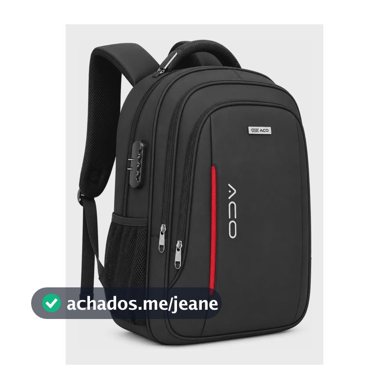 Mochila Notebook 17 Polegadas Antifurto Impermeável 35L Cabo Aço Trava Senha USB Fone Escolar Faculdade Executiva Trabalho Viagem Unissex ECOMMIND