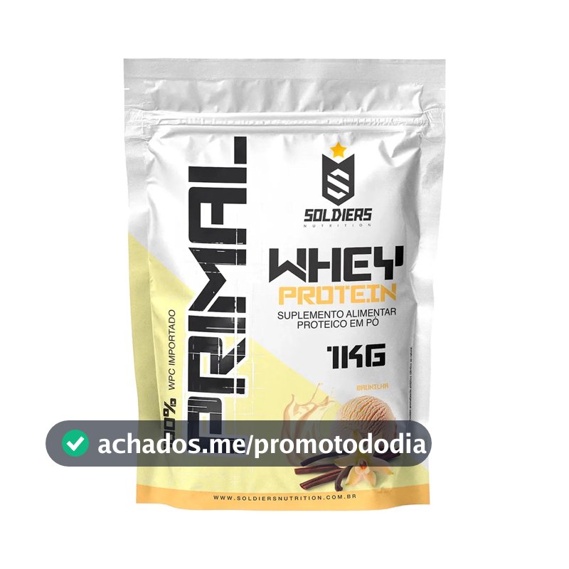 Whey Protein Primal 1kg Soldiers Nutrition Sabor Baunilha