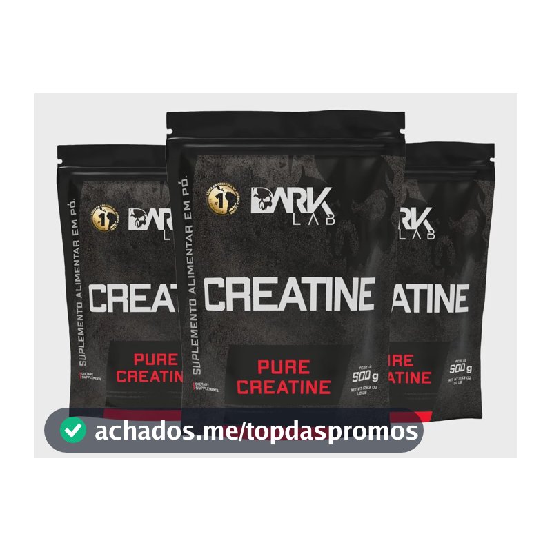 3x Creatina Monohidratada Pura 500g Dark Lab Unidade